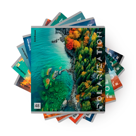 Тетрадь на скобе Erich Krause Polarization А5+ клетка 48 листов с пластиковой обложкой