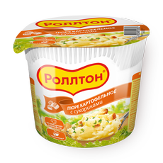 Пюре картофельное с сухариками Роллтон