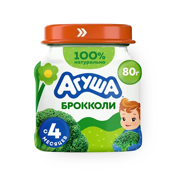 Пюре овощное «Агуша» брокколи с 4 месяцев
