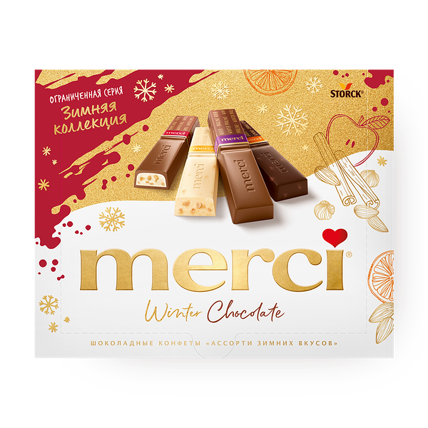 Конфеты шоколадные ассорти Зимняя коллекция Merci