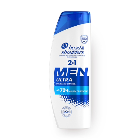 Шампунь и бальзам-ополаскиватель против перхоти Head & Shoulders Men 2 в 1 Ultra Комплексный уход