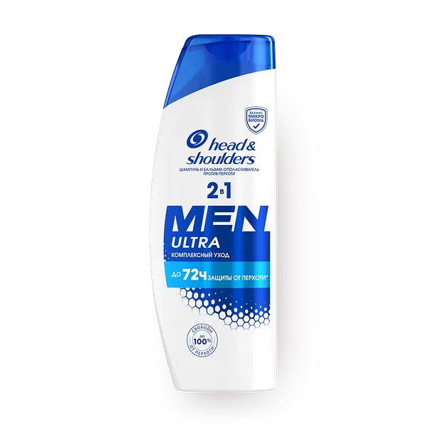 Шампунь и бальзам-ополаскиватель против перхоти Head & Shoulders Men 2 в 1 Ultra Комплексный уход