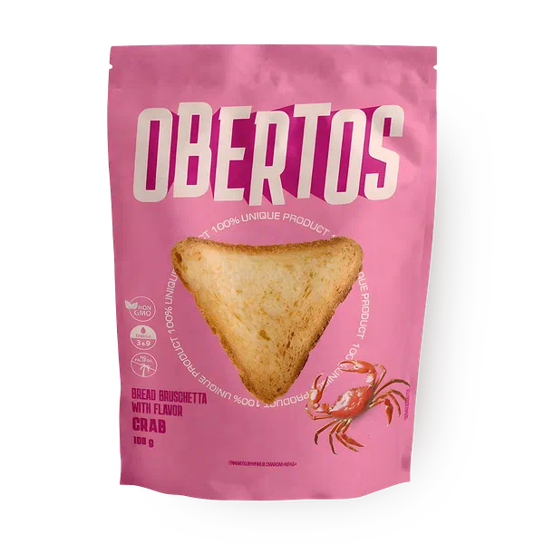 Гренки пшеничные Obertos Краб