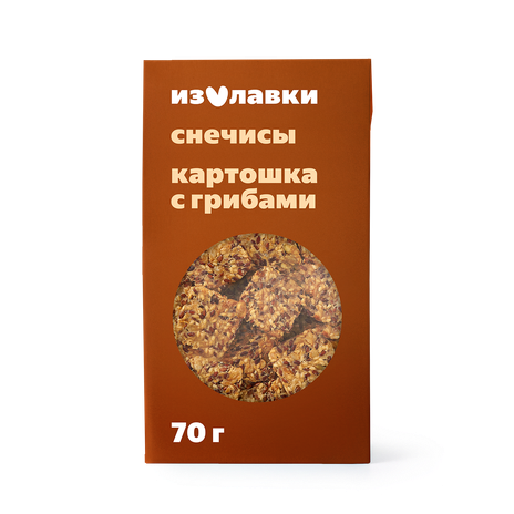 Снеки-хлебцы снечисы «Из Лавки» со вкусом жареной картошечки с грибами без добавления сахара и без глютена