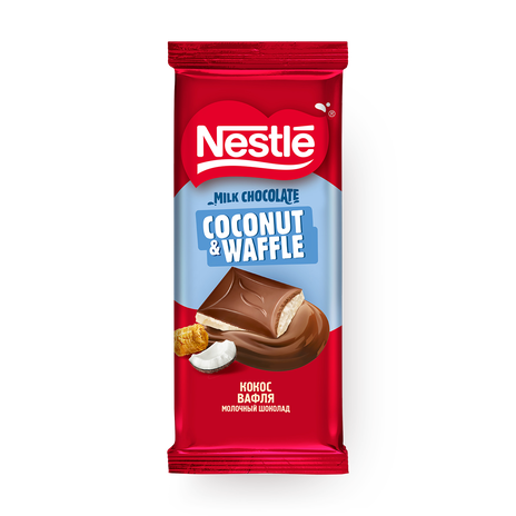 Шоколад молочный Nestle кокос-вафля