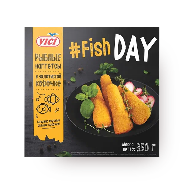 Наггетсы рыбные VICI Fish Day замороженные