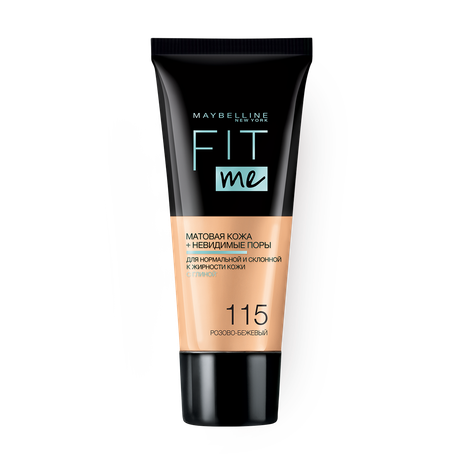 Тональный крем для лица Maybelline Fit Me оттенок 115 розово-бежевый