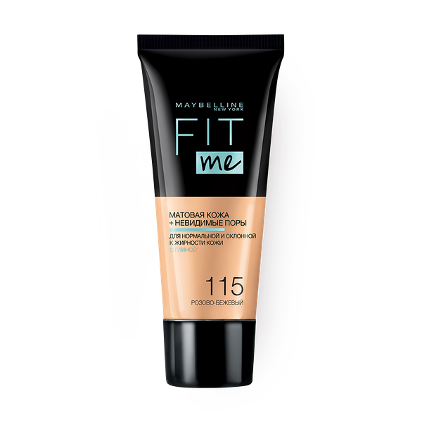 Тональный крем для лица Maybelline Fit Me оттенок 115 розово-бежевый