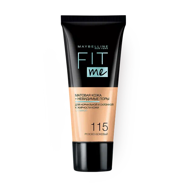 Тональный крем для лица Maybelline Fit Me оттенок 115 розово-бежевый