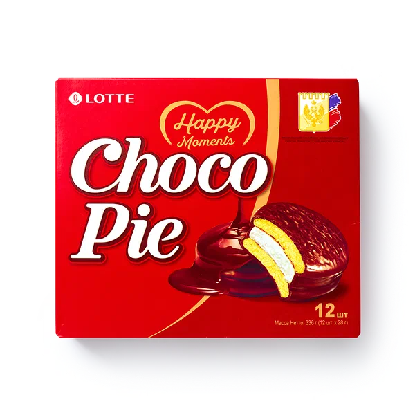 Печенье Lotte Choco Pie в шоколадной глазури