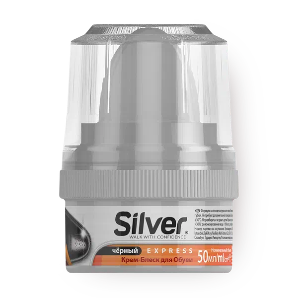Крем-блеск для обуви Silver Express чёрный