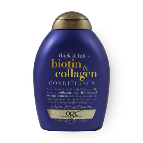 Кондиционер OGX для лишённых объёма и тонких волос с биотином и коллагеном