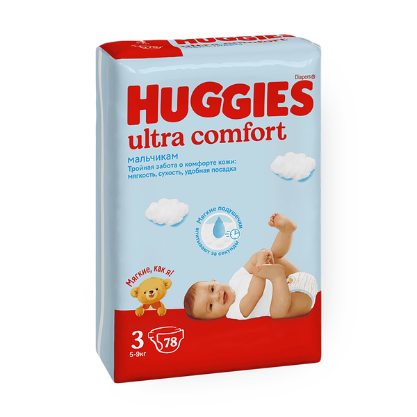 Подгузники Huggies Ultra Comfort 3 5-9 кг