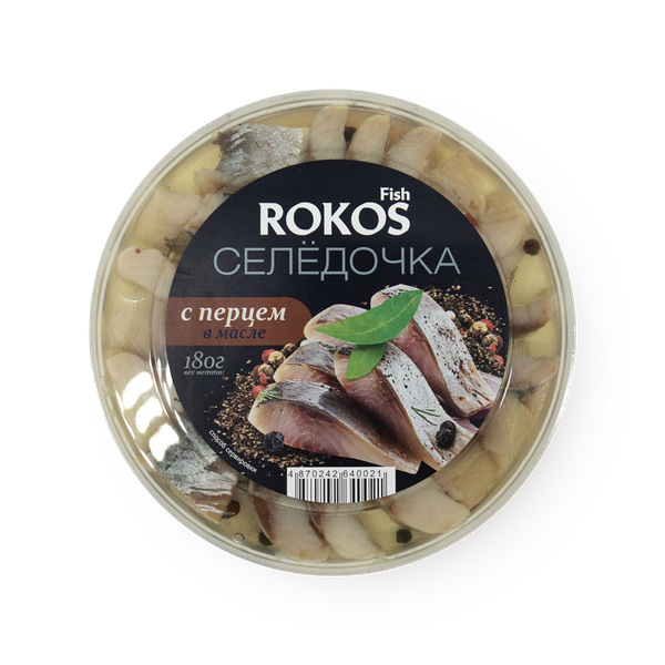 Селед­ка с пецем в масле Rokos fish