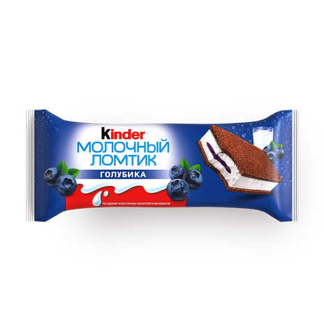 Пирожное бисквитное Kinder Молочный ломтик голубика