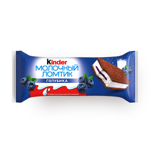 Пирожное бисквитное Kinder Молочный ломтик голубика