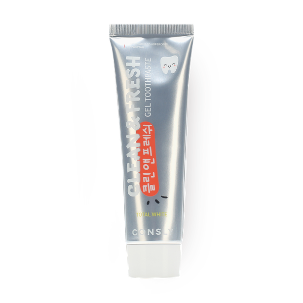 Зубная паста Consly Clean&Fresh Total White отбеливающая гелевая