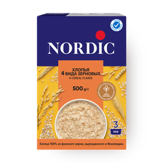 Хлопья 4 вида зерно­вых Nordic