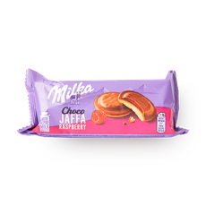 Бисквит Milka Jaffa Raspberry, 147 г — купить с доставкой из Яндекс Лавки