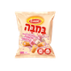 Bamba filled with marshmallow-flavored cream on the grill