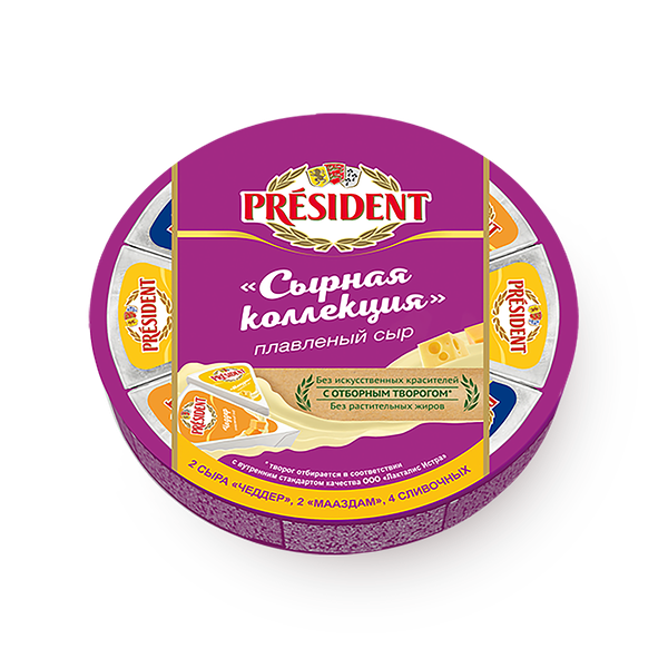 Сыр плавленый Сырная коллекция 45% President