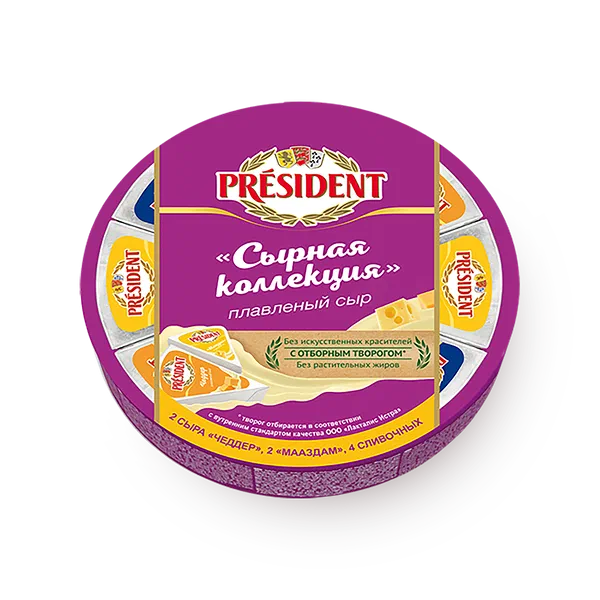 Сыр плавленый Сырная коллекция 45% President