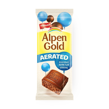 Шоколад молочный пористый Alpen Gold