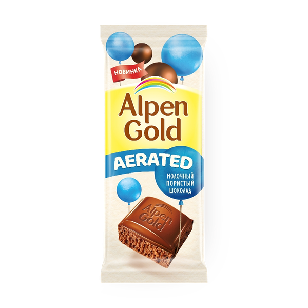Шоколад молочный пористый Alpen Gold