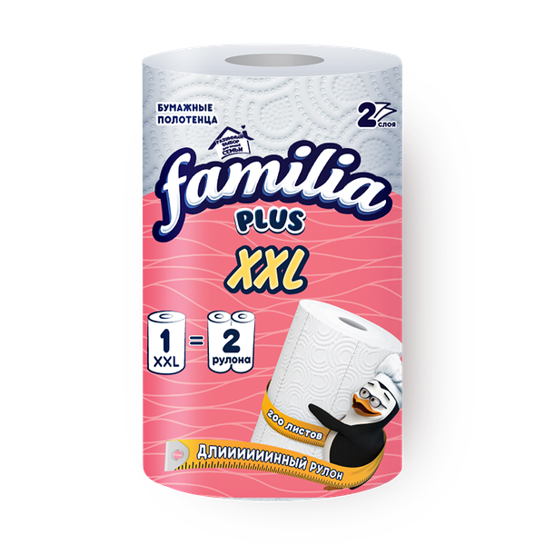 Полотен­ца бумаж­ные Familia XXL 2 слоя