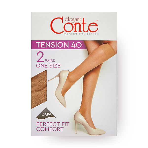 Гольфы женские Conte Elegant Tension 40 Den размер 23-25 цвет Bronz