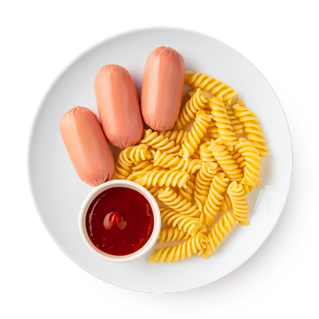 Сардельки с макаронами «Из Лавки»