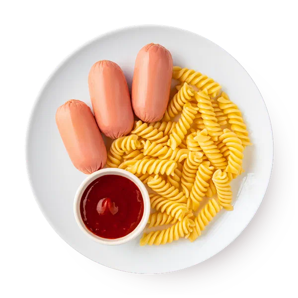 Сардельки с макаронами «Из Лавки»