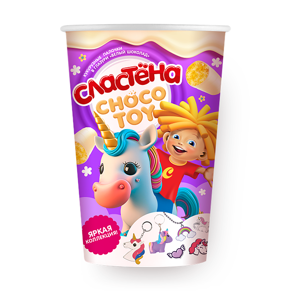 Кукурузные палочки Choco Toy Яркая коллекция «Сластёна» в глазури молочный шоколад
