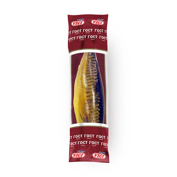 Скумбрия Атлантическая потрошёная без головы холодного копчения крупная охлаждённая Vici