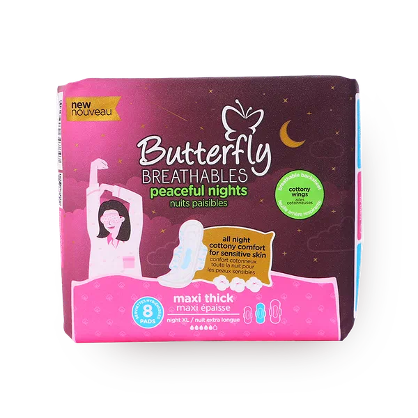 Прокладки женские Butterfly Peaceful Maxi Nights Cotton