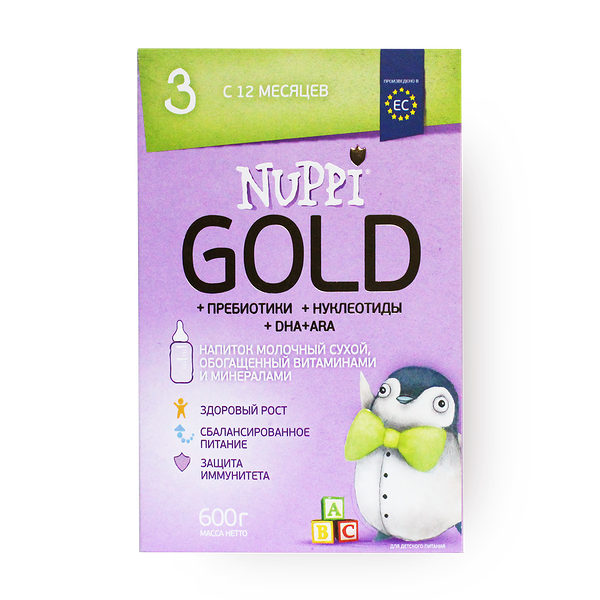 Смесь детская молочная Nuppi Gold 3 с 12 месяцев