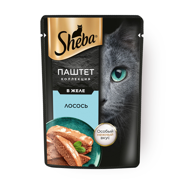 Влажный корм для кошек Sheba Нежный паштет лосось в желе