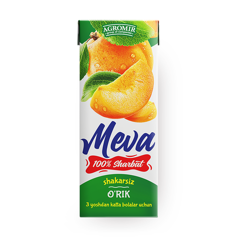 Сок яблоко-абрикос с мякотью восстановленный Meva Juice