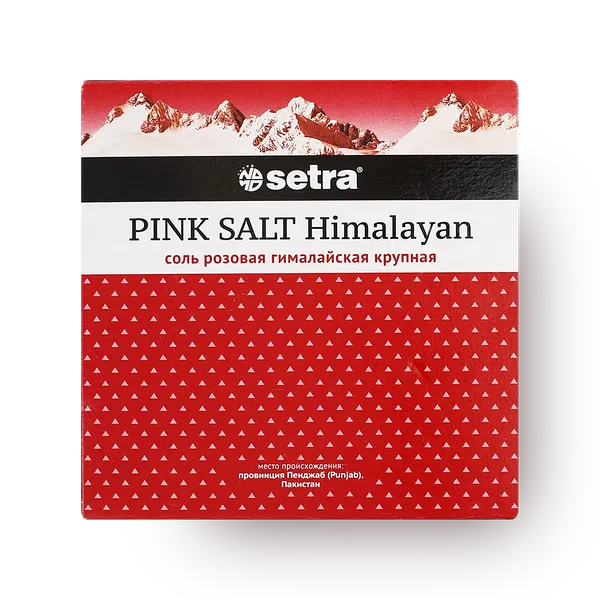 Соль розовая гималайская йодированная Setra крупная