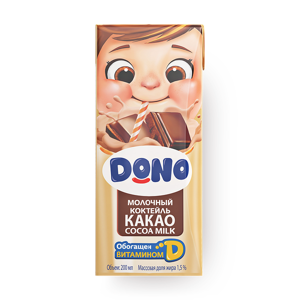 Коктейль молочный Dono со вкусом какао
