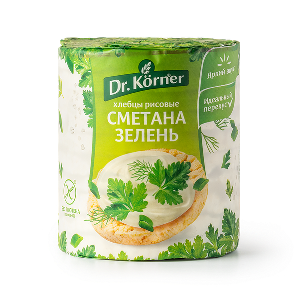 Хлебцы рисовые Dr.Korner смета­на-зелень