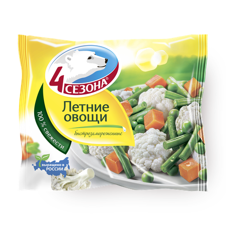 Смесь овощная Летние овощи «4 сезона» замороженная