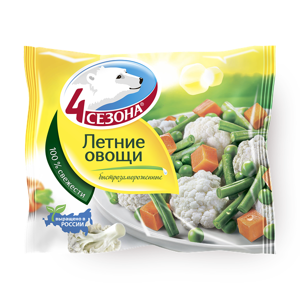 Смесь овощная Летние овощи «4 сезона» замороженная