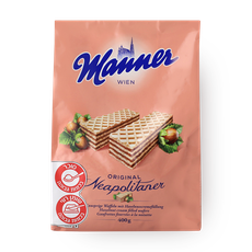 Manner crispy waffles filled with hazelnut cream