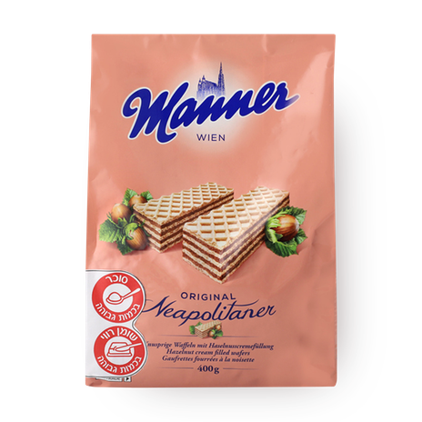 Manner crispy waffles filled with hazelnut cream