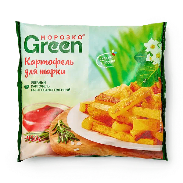 Картофель фри Green «Морозко» замороженный, 450 г — купить с доставкой ...