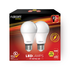 Fujicom E25 75W 2 LED lamps - yellow light