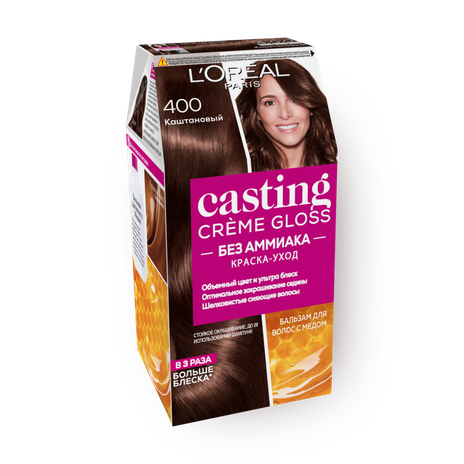 Краска-уход для волос L'Oreal Casting Creme Gloss 400 каштан