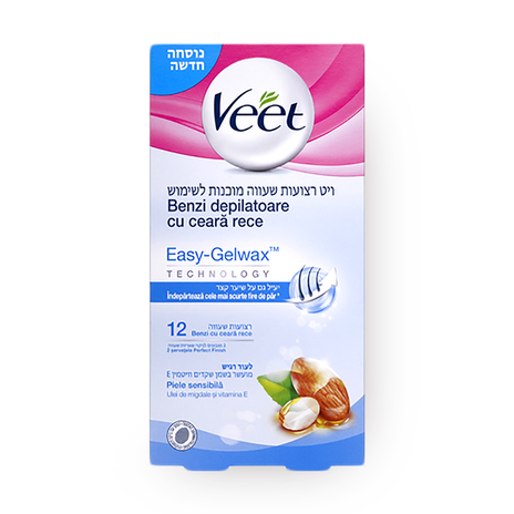 Veet רצועות שעווה לעור רגיש