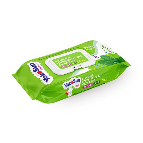 Салфетки влажные гигиенические детские YokoSun Eco